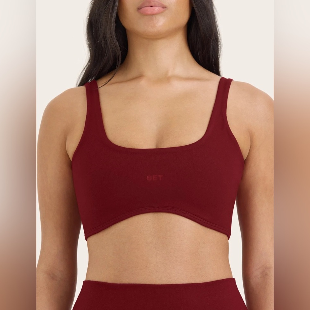 Set Active Formcloud Cloud Rise Bra in Cherry